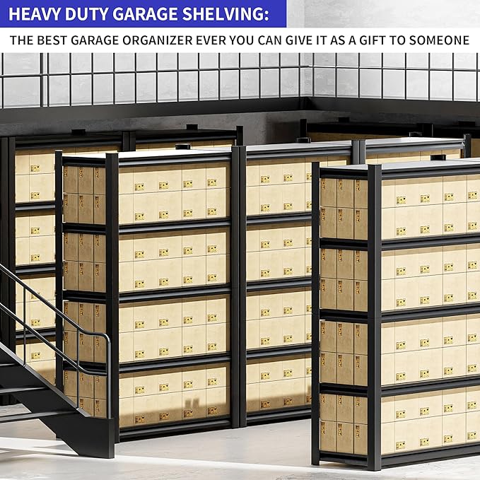 2 Pieces Garage Shelving,5 Tier 72"X47.2"X23.6"Inches,Storage Shelves Heavy Duty Thickened Metal Shelves Shelving Units and Storage,Garage Shelves Unit for Basement Metro