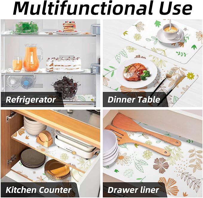 Bulk Shelf Liner 12in by 60 in Cupboard Liner Shelving Paper for Cabinets and Drawers Pantry Shelf Liners for Kitchen Cabinets Non-Adhesive