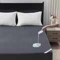 BEDLORE Full Size Mattress Protector, Waterproof Noiseless Mattress Cover with Stretchable Pockets for 6-15 inches Mattress, Soft Breathable Mattress Pad for College Dorm (Dark Gray)