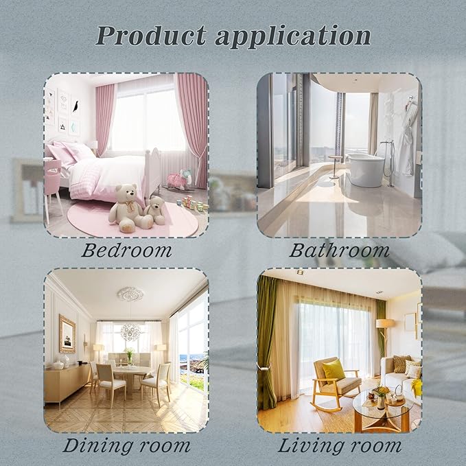 Hion Magnetic Curtain Tiebacks Black 4 Pack, Curtain Tiebacks Buckles Holdbacks Holders Hooks Clip for Home Bedroom Office Decorative Thick or Thin Curtain
