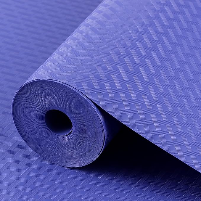 Shelf Liners for Kitchen Cabinets Refrigerator Liners Waterproof Plastic Kitchen Cupboard Liner Non Adhesive Drawer Mats EVA Material Fridge Liner for Shelves - Blue 11.8 x 236.2 Inches