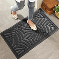 Front Door Mat, Absorbent Resist Dirt Welcome Door Mat Indoor Outdoor, Waterproof Doormat, Sturdy Non Slip Backing, Fade Resistant, Low Profile Entry Mat for Entryway, 36×24, Grey