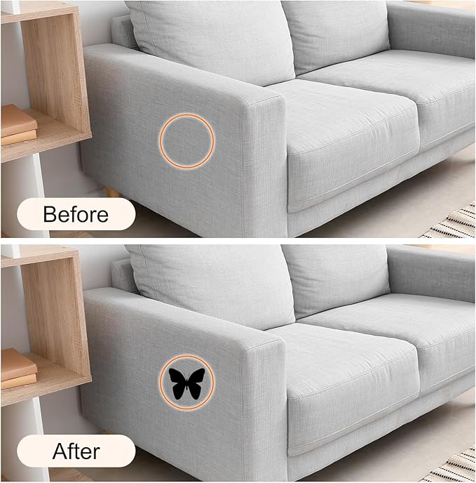 Repair Patches Repair Tape Self-Adhesive DIY Repair Patch Linen Gear Patch for Sofa, Furniture, Chair, Clothing,Tents,35x79 Inch,Black