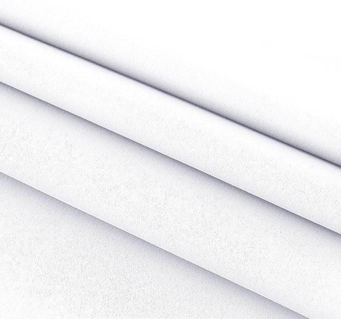 DWCN French Door Curtains – Rod Pocket Thermal Curtain for Doors with Glass Window, Kitchen and Patio Doors for Privacy, 25 X 72 Inches Long, 1 Curtain Panel with Tieback, Pure White
