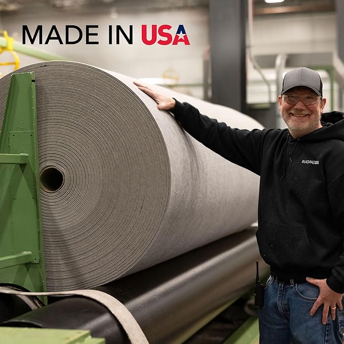 RUGPADUSA - Eco-Plush - 8'x11' - 1/4" Thick - 100% Felt - Premium Cushioned Rug Pad - Available in 3 Thicknesses, Many Custom Sizes