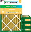 Filterbuy 20x23x4 Air Filter MERV 11 (MPR 1200) Allergen Defense Replacement (4-Pack), Electrostatic Pleated HVAC AC Furnace Filters, Made in USA (Actual Size: 19.50 x 22.50 x 3.63)