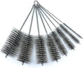 Pipe Cleaning Brush Set Stainless Steel Bristles, 8 Piece Variety Pack for Auto Parts, Bottles, Tubes, Etc.