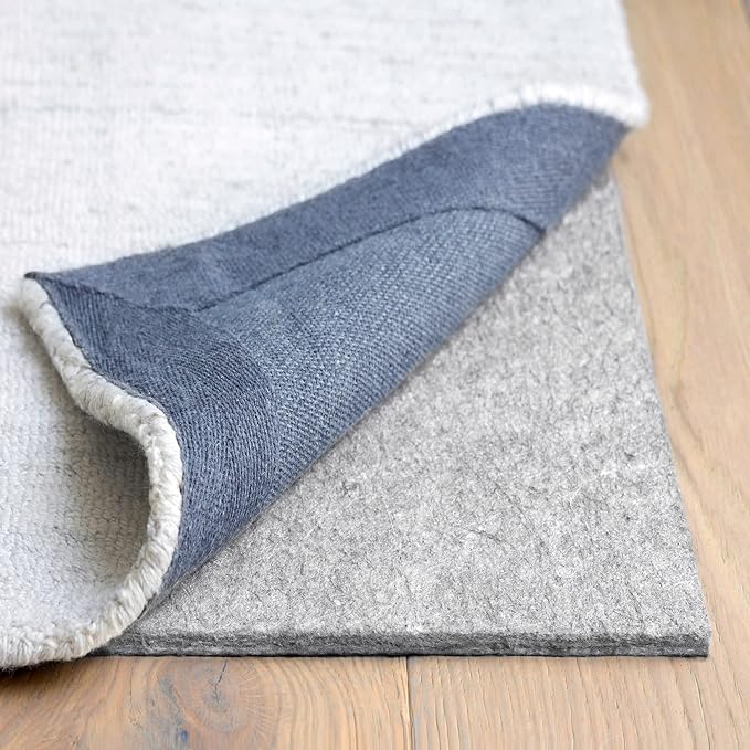 RUGPADUSA - Dual Surface - 2'x4' - 3/8" Thick - Felt + Rubber - Enhanced Non-Slip Rug Pad - Adds Comfort and Protection - for Hard Surface Floors