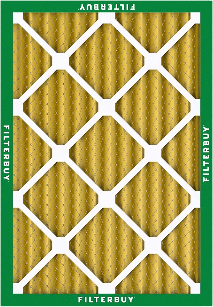 Filterbuy 20x22x2 Air Filter MERV 11 (MPR 1200) Allergen Defense Replacement (4-Pack), Electrostatic Pleated HVAC AC Furnace Filters, Made in USA (Actual Size: 19.50 x 21.50 x 1.75)