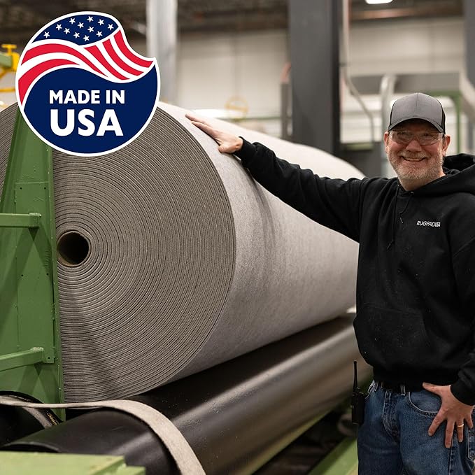 RUGPADUSA - Eco-Plush - 7'x11' - 1/4" Thick - 100% Felt - Premium Cushioned Rug Pad - Available in 3 Thicknesses, Many Custom Sizes