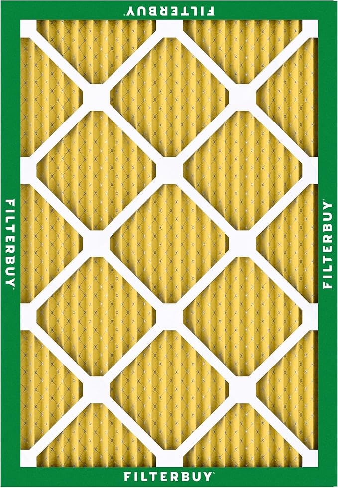 Filterbuy 19x20x1 Air Filter MERV 11 (MPR 1200) Allergen Defense Replacement (4-Pack), Electrostatic Pleated HVAC AC Furnace Filters, Made in USA (Actual Size: 19.00 x 20.00 x 0.75)
