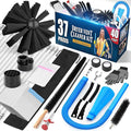 Sealegend 47-Piece 40-Feet Dryer Vent Cleaner Kit, Dryer Cleaning Tools, Omnidirectional Dryer Lint Vacuum Attachment, Dryer Vent Brush, Universal Vacuum & Dryer Adapters (Blue)