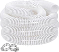 Dust Collection Hose 1-1/2 in × 5 ft Heavy Duty Clear Flexible PVC Reinforced Thicken Helix Suction Discharge Corrugated Pipe Hose for Fume Dust Collector Fitting Wood Chip Saw (1.5 inch hose)