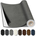 Suede Repair Patch, 17X79 Inch Fabric Large Repair Tape, Self-Adhesive Patches for Furniture, Sofa, Car Interior, Shoes, Hand Bag, Clothing (Grey, 17X79 Inch)