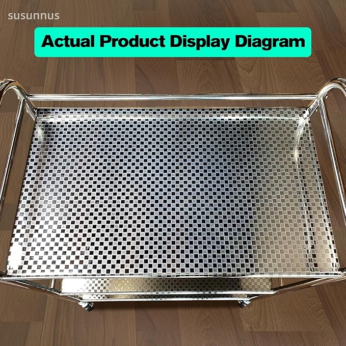 susunnus Stainless Steel Cart with Wheels 5 Tier,Stainless Steel Kitchen Cart,Utility Cart,Metal Cart with Wheels,Suitable for Various Occasions,Movable,Gift Tools