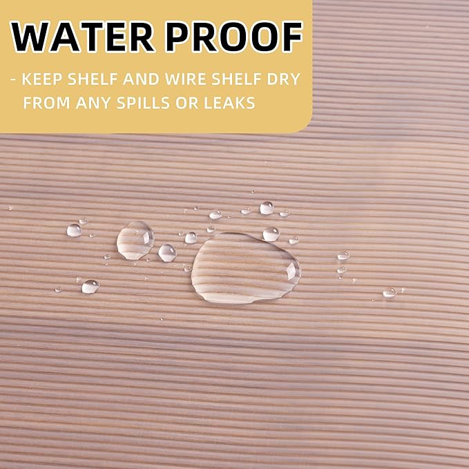 Shelf Liners for Kitchen Cabinets Non-Adhesive & Washable,Non Slip Cabinet Liners for Shelves Waterproof & Oil Proof,Clear Plastic Drawer Liner,Easy to Cut 17.5 Inches x 20 FT x 2 Rolls CP-17202