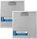 Range Hood Filter Replacement 12" x 10.5"W10169961A With 5-Layer Aluminum Mesh Fit for Whirlpool Stove vent filter for Kitchen Overhead Exhaust Fan Blocks Grease & Filters Oven Air (2PIC)
