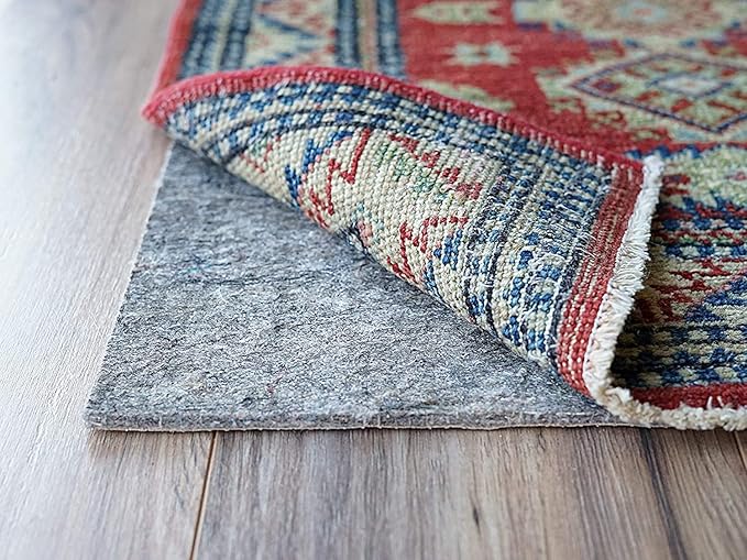 RUGPADUSA - Dual Surface - 6'x8' - 1/4" Thick - Felt + Rubber - Non-Slip Backing Rug Pad - Safe for All Floors