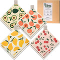 Swedish Dishcloths for Kitchen, 8 Pack Reusable Paper Towels with Clips, Non-Scratch Swedish Kitchen Towels, Super Absorbent Cellulose Sponge Cloths, Dishwasher Safe, No Odor
