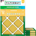 Filterbuy 24x25x1 Air Filter MERV 11 (MPR 1200) Allergen Defense Replacement (4-Pack), Electrostatic Pleated HVAC AC Furnace Filters, Made in USA (Actual Size: 23.88 x 24.88 x 0.75)