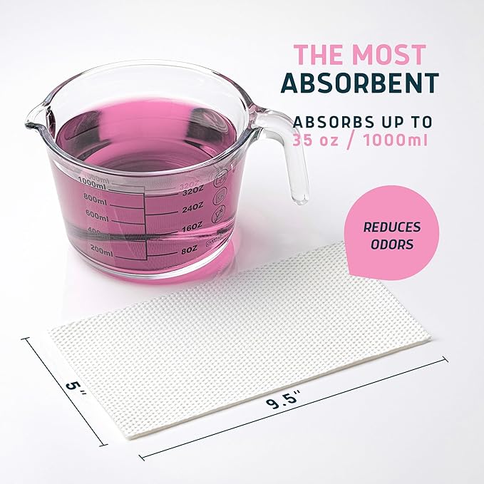 Lunderg Rose Scented Super Absorbent Commode Pads - Medical Grade Value Pack 100 Count - for Disposable Bedside Commode Liners, Adult Chairs, Portable Buckets & Camping Toilet Bags - Light Scent