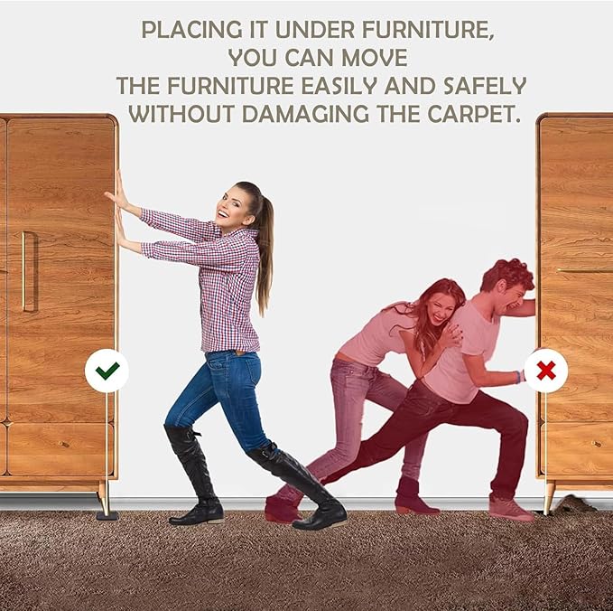 Yelanon Furniture Sliders, 20 pcs-3 1/2” Square Beige Furniture Sliders for Carpet, Furniture Pads for Hardwoods Floors，Furniture Movers Sliders, Reusable Moving Pads, Floor Protectors for Carpet