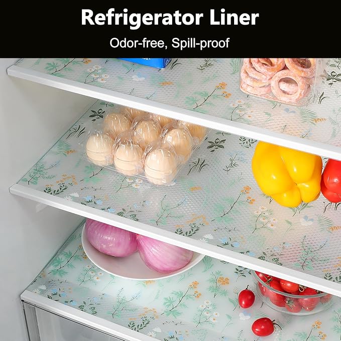 INNOLITES Shelf Liners for Kitchen Cabinets – Drawer Liner Waterproof & Oil-Proof, Non-Adhesive EVA Mat – Durable & Washable – for Shelves, Cupboard, Dresser 17.7" x 197"