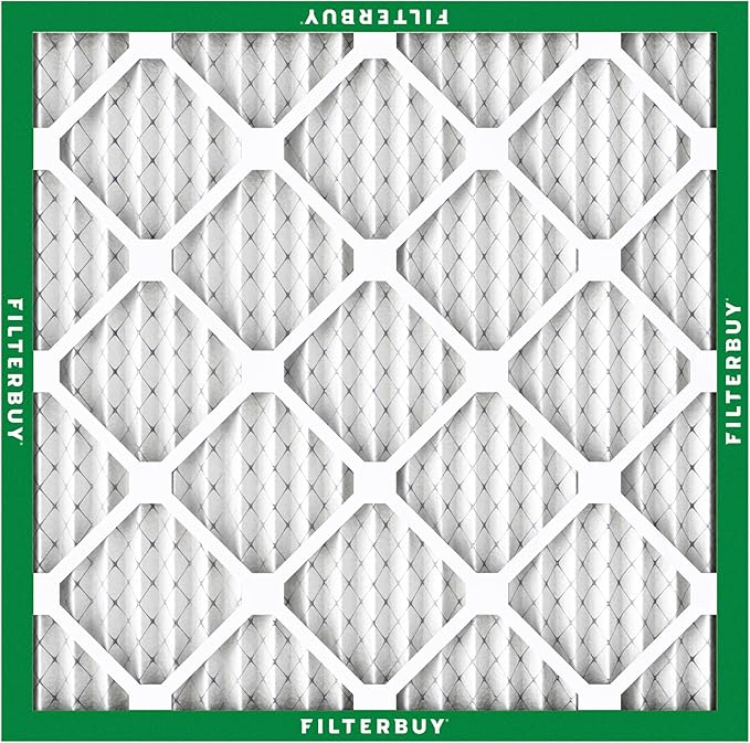 Filterbuy 12x12x1 Air Filter MERV 8 (MPR 700) Dust Defense Replacement (6-Pack), Electrostatic Pleated HVAC AC Furnace Filters, Made in USA (Actual Size: 11.75 x 11.75 x 0.75)