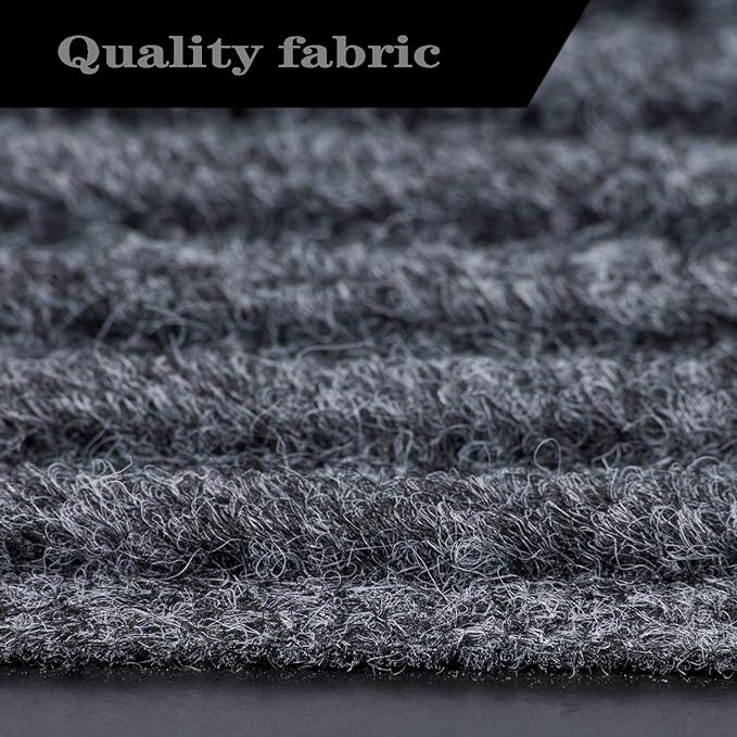 Commercial Grade Door Floor Mat 3' x 10'Heavy Duty Tough Entry Collection Slip Skid Entrance Mat with Rubber Backing and Easy to Clean Indoor Outdoor Rug Grey