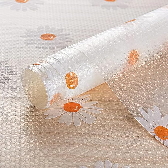 INNOLITES Shelf Liners for Kitchen Cabinets, Non Adhesive Drawer Cabinet Liner, Waterproof Oil-Proof Non-Slip Shelf Liner for Kitchen Pantry Refrigerator 17.7" x 360"