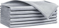 HOMEXCEL Microfiber Glass Cleaning Cloths 6 PK, Lint Free Streak Free, Reusable Microfiber Cleaning Cloth for Cleaning Windows, Glasses, Mirrors, Screens, Stainless Steel, and More, Grey-14”×16”