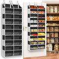 Over the Door Organizer 5 Tiers, Extra Large Behind Door Storage of 10 Compartments, 80 lbs Weight Capacity Hanging Storage Organizer with Clear Window Kids Toys, Shoes, Diapers, Room storage