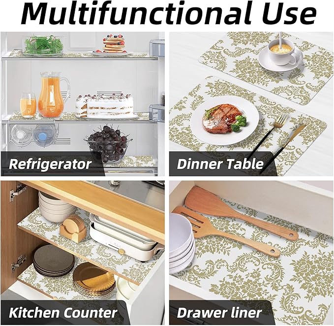 Shelf Liner Non Adhesive, 12 Inch x 50 Feet Cabinet Liners for Pantry Drawer Vanity, Drawer Liners Strong Grip Non Slip Waterproof, Shelf Liners for Kitchen Cabinets