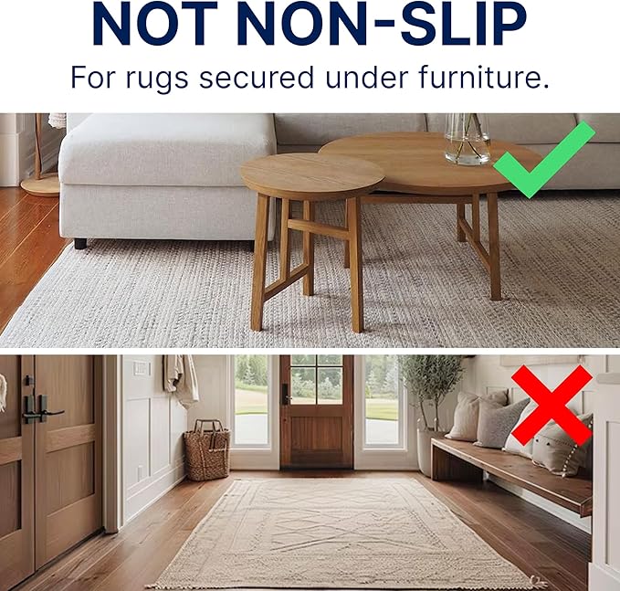 RUGPADUSA - Eco-Plush - 5'x8' - 1/2" Thick - 100% Felt - Luxurious Cushioned Rug Pad - Available in 3 Thicknesses, Many Custom Sizes