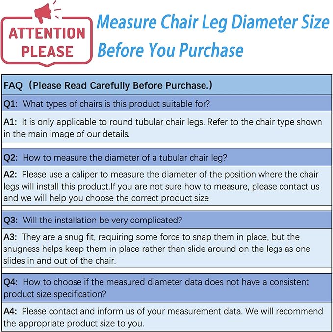 Rectangle U Shaped Chair Leg Tips Cap with Felt Pads,Furniture Feet Protectors Slide Smoothly Glides,Protect Hardwood Floor No Scratches No Noise,Fit 10mm(25/64inch) Diameter Tubular Legs (Black 8PCS)