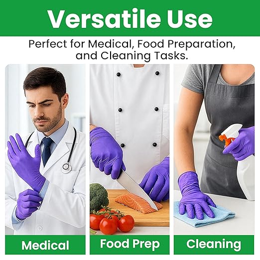 SAFEWAY Nitrile Disposable Gloves — Multi-Purpose Powder-Free, Non-Latex, Medical Use, and Textured Fingertips for Food Prep, Cleaning, Tattoo, Nursing, Lab, Examination, & More — (140000pcs, Small)