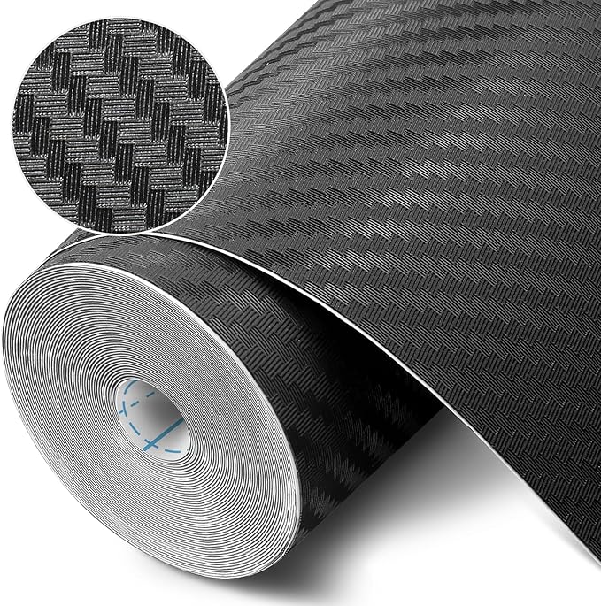 Self-Adhesive Shelf Liner Kitchen Liner, Waterproof Backed Paper Easy Peel and Stick Contact Liner Without Residue for Decor Your Desk Surface, Kitchen Countertops (Black, 23.6 x 393.7 inches)