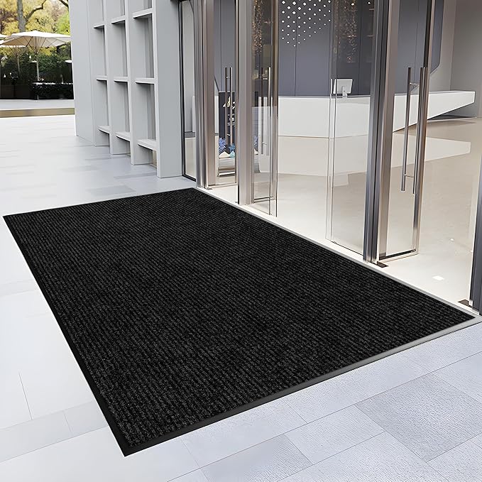 4′ x 45′ Front Door Mat Indoor Outdoor Entrance, Commercial Floor Mat Heavy Duty Dirt Trapper Entryway Doormat, Custom Size Non Slip Rubber Backing Welcome mat, Door Mat for High Traffic Area