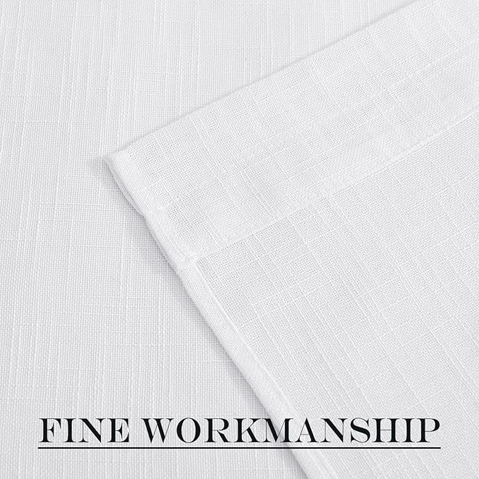 NICETOWN Sidelight Sheer Door Window Curtains - Semi Light Filtering French Door Curtain with Tieback, 26 x 50 Inch, White
