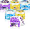 6 Pcs Air Freshener Gel Beads Bulk Odor Eliminator Beads Odor Removing Gel for Home, Bathrooms, Cars, Boats, RVs, Pet Areas, Room, Toilet 8 oz (Blue Ocean, Yellow Lemon, Purple Lavender)