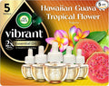 Air Wick Vibrant Plug in Scented Oil Refill, 5ct, Nectarine & Paradise Flower, Air Freshener, Essential Oils