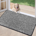 REFETONE Indoor Doormat, Front Door Mat 24"x36" Absorbent Rubber Backing Non Slip Back Door Mats, Washable Low-Profile Inside Floor Mat Door Rugs for Entryway, Resist Dirt Mud Mat for Dogs, Black