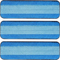 3 Pack Microfiber Cleaning Pads for Bona Mop, Reusable Microfiber Mop Pads for 18 Inch Mop, Hardwood & Hard Surface Floors Replacement Cleaning Mop Pads, Machine Washes
