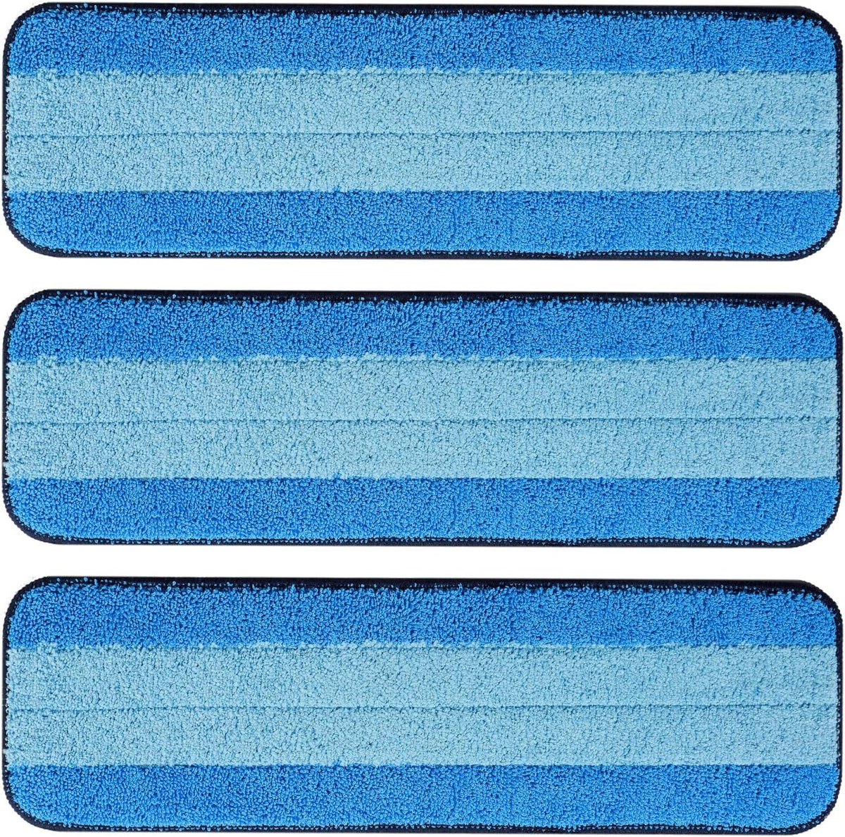 3 Pack Microfiber Cleaning Pads for Bona Mop, Reusable Microfiber Mop Pads for 18 Inch Mop, Hardwood & Hard Surface Floors Replacement Cleaning Mop Pads, Machine Washes