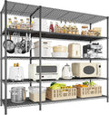 52.36" W Storage Shelves Metal Shelving Unit Load 1400LBS 5 Tier Wire Shelf for Storage Adjustable Garage Shelving Heavy Duty Shelves for Pantry Kitchen Garage, 52.36W x13.78Dx70.8H