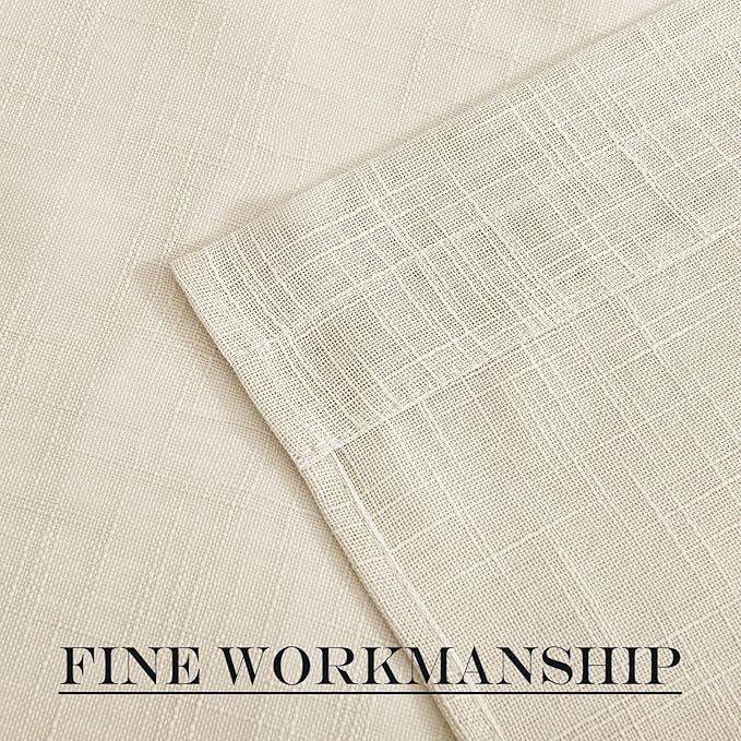 NICETOWN Door Panel Curtains Faux Linen French Curtain Window Curtain Semi Sheer Covering Privacy for Temporary Front Glass Door, Window 1 Panel, 36" W by 80" L, Light Grey
