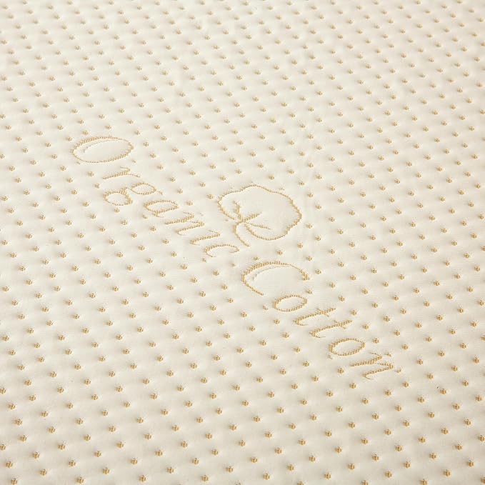 Luxury Waterproof Organic Mattress Protector Calif King - Organic Cotton Breathable Mattress Pad Cover - New 380 GSM Comfort - Deep Pocket - Jersey Cotton Skirt - Fitted Comfort