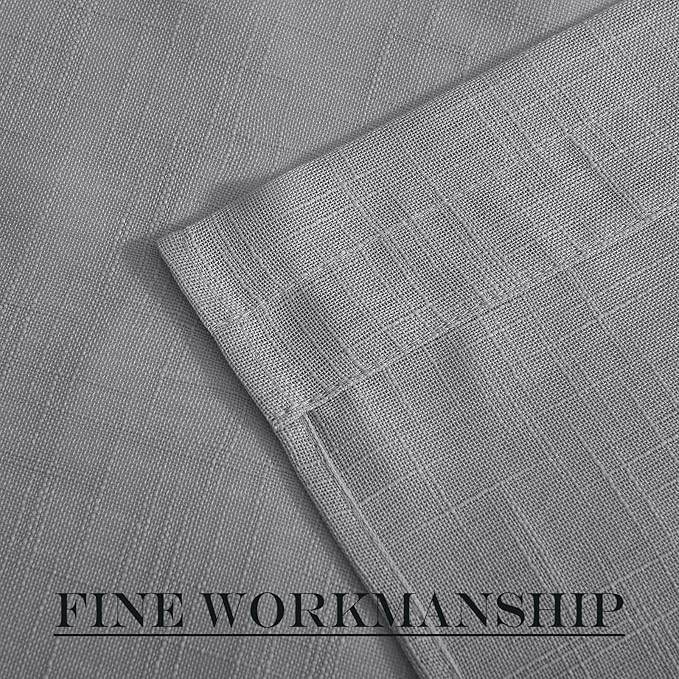 NICETOWN French Door Curtain Panel - Durable Front Door Window Curtain, Light Filtering Semi Sheer Drape for Glass Window, Tieback Included (Dark Grey, 1 Panel, 52 inches by 40 inches)