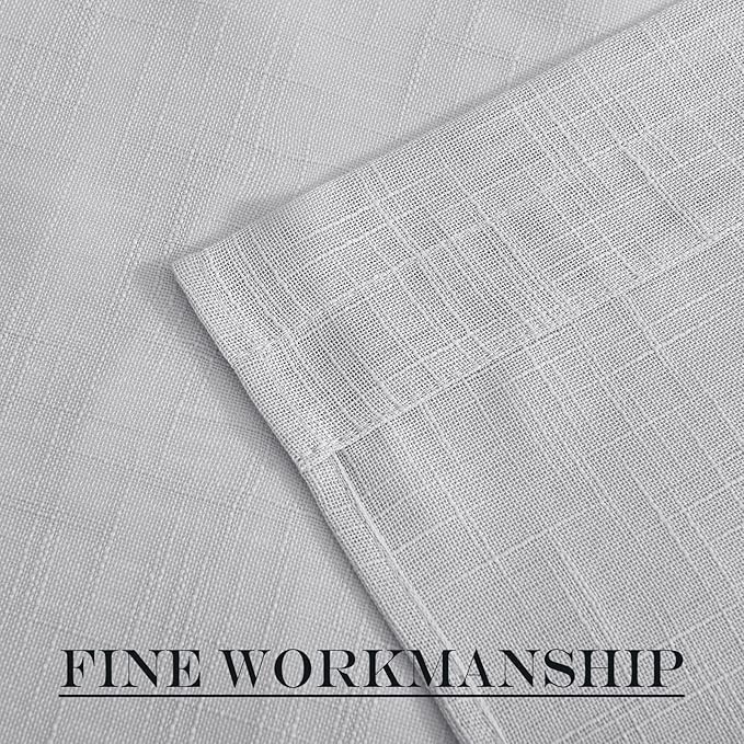 NICETOWN Sidelight Curtain for Light Filtering Linen Window Sheer Curtains for French Fron Door with Tieback, Temporary Door Window Shade for Entryway Doorway,1 PC, 26x80, Light Grey