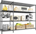 52.36''W Storage Shelves Metal Shelving Unit Load 1120LBS 4 Tier Wire Shelving for Storage Rack Adjustable Garage Shelving Heavy Duty for Pantry Kitchen Garage,52.36Wx13.78Dx59H